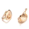 Oorbellen nieuwste trend sieraden minimalistische 585 roségouden oorbellen gouden kleur druppel ovale oorbellen voor vrouwen vintage bruiloft mode sieraden
