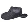 Beretti Elegante cappello da cowboy Wide Brims Party a tema unisex Panamas Halloween Costume Coperto per adulti