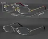 New Metal Randless Luxury Diamond Cut Eyewear Reading Frames Frauen Brillen große Quadratgläser mit Box 18K Gold Fashion Optica4854708