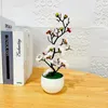 Fiori decorativi 1pcs simulazione bonsai pianta artificiale Plant Office Plum Blossom decorazione verde piante in vaso