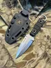 H0431 Couteau tactique de survie extérieure AUS-8 LAPE DOUBLE DOUBLE BLADE FULLE TANG G10 Handle Couteaux à lame fixe avec kydex