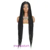 Hot Selling Dirty Braid Three Pruik met kant -kop met kant van de voorkant Black Blacked