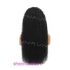 13 * 4 A+Curly transparent lace headband with long curly hair natural all human wig
