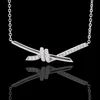 Fashion Luxury Blarry Designer Collier Sterling Silver Full Diamond Cross Collier pour les femmes et les couples avec des bijoux à chaîne de cols avec logo et boîte cadeau