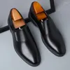 Chaussures habillées hommes 6cm / molages de levage en cuir plat