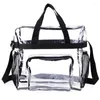 Sacs à bandouliers Femmes Transparent sac fourre-tout PVC TRENDY PROPRAIT DE VROCK DE SORD ALIMENTABLE ÉLECTRABLE ÉLECTEMENT