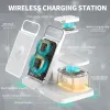 Chargers MacSafe 4 i 1 Fast Charging Dock Station för iPhone 15 14 13 12 Samsung Apple Watch AirPods Pro IWatch Wireless Charger Stand Stand Stand