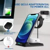 Chargers 20W 3 in 1 draadloze laderstandaard voor iPhone 14 Pro 13 12 Samsung S22 S21 Galaxy Watch 5/4/3 Chargers Qi Fast Charging Dock Sta