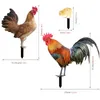 Gardendecoraties 1 Set van acryl kip kuikentuin decoratieve kipvormige stake Lawn Rooster Stakes