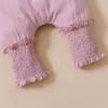 Pezzi patpat 2pcs neonati neonati per bambina vestiti per bambina neonati a costola casual a costola saltaio solido salta