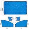 New New New Blue Water Drop Pattern Front and Rear Side Sun Visor Magnetic Uv Protection Umbrella Car Window Shade