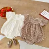 Flower Flower Newborn Girl Rompers Summer Bambini Abbigliamento Ruffles Rompersuit da gioco per il bambino 024m