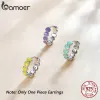 Серьги Bamoer 1peece Monoearring Match и Mix Series Hoops Huggies 925 Стерлинговое серебро гипоаллергенная пирсинг -ювелирные изделия Wild SCE1052