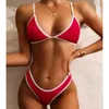 Neuer Stil Badeanzug für Frauen, solide Farbe sexy Dreieckstasche, Bikini Badeanzug für Frauen