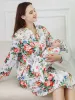 Jurken 4 stks zwangerschapskleding baby swaddle wrap bedrukte opsluiting kleding geprinten nachthemd