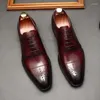 Chaussures habillées hommes authentiques chaussures en cuir lacet up pointues brogrog noir homme de mariage officiel oxford pour