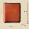 Wallets Fashion Cowhide Genuine Leather Short Purse For Men Casual Vintage Bifold Wallet Versatile Money Clips Clutch W204