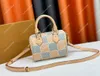 Spedy 18 Projektanci mężczyźni torebka crossbody torebka Wysokiej jakości Damier Pop Canvas Canvas Checkerboard Rame Bag