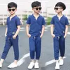 Vêtements Ensemble en deux pièces pour enfants coréens Coton Coton Coton confortable Suit à manches courtes grosses vêtements