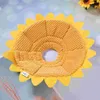 Hundekleidung Popetpop Abnehmbares Haustier Elizabeth Sonnenblumenform Halskragen für Welpen tragen Größe s