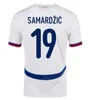 24 25 camisas de futebol da Sérvia 2024 2025 Milivojevic Mitrovic Jovic Kolarov Kostic Kostic Vlahovic Sergel Matic National Football Team Uniformes Men Shirts