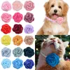 Hundkläder 30st skidbara husdjur bowties krage tillbehör rose blommor stil katt levererar doggy bowtie små charms