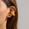 Kolczyki Młodzieżowe złote srebrne mankiety ucha kolczyki dla kobiet nie przebijające 18 -karatowe złoto masywne okrągłe huggie Minimalizm kolczyki