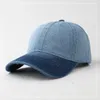 Bollmössor Vintage Color Matching Baseball Cap Spring och Summer Outdoor Sunscreen Versatile Show Face Face Small Denim Hats For Men Women