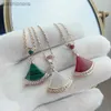 Fashion Luxury Blgarry Designer Necklace High Edition Small Skirt Necklace Womens Fanshaped White Fritillaria Red Jewelry with Logo and Gift Box