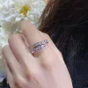 Anéis Classic Hot Selling 925 Sterling Silver Zircon Elastic Snake Bone Ring for Fashion Fashion Luxury Brand Avançado Jóias de Design Avançado