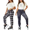 Estate nuove tute scintillanti di nuove donne casual femminile C Brand Designer Short Shorted Star Stamped Jogger Pants Long Pants a 2 pezzi Set di abiti Fashion Abit