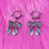 Charm Y2K Bowknot Stud Ohrringe Koreanische Mode süße Hoop -Ohrringe für Frauen Kawaii Juwely Charms Punk Ohrringe Accessoires Goth Y240423