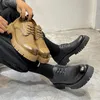 Dress Shoes Summer Ventilate Heren Low Top British Leather Big Head Dik Bottom Non Slip Work Lift Casual Oxford