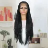 Produits capillaires 13x4 Boîte tressée Wigs nouée Cornrow Traids synthétiques Black Hand Traided Wigs avec bébé pour femmes