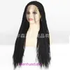 Popular Doll Hair 3-Strand Braided Wig Chemical Fiber 13 * 4 Front Lace Dirty Headband