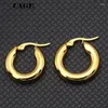 Hoop Earrings UAGE 2 Color Classic 316L Stainless Steel Solid Weight Smooth 20-30mm Fine Polished