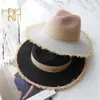 Summer Cowboy Cap Casual Sun Hats For Women Fashion Letter M Jazz Straw For Men Beach Straw Panama Hat Wholesale RH 240418