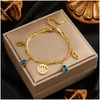 Bracciale per bracciale per fascino in oro giallo 14K per donne Nuova tendenza arrugginite per la festa dei gioielli Regali di consegna bijoux Braccialetti Dhcob DHCOB