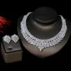 Strands Wedding Luxury Wedding Shiny Bridal Jewelery, Collana versata da sposa, orecchini, anello e braccialetto a 5 piatto da sposa.