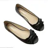 Chaussures décontractées Taomengsi Femme 2024 Style Flat Bottom Peep Toe Bow Knot confortable Médies résistantes à l'usure confortable