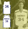 Niestandardowy numer nazwy Męskie młodzież/dzieci Shareef O'Neal 34 Windward School Wildcats White Basketball Jersey 1 Top Sched S-6xl