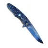 Promotion A6715 Assisted Flipper Folding Knife 8Cr13Mov Blue Titanium Coated Drop Point Blade Stainless Steel Handle Outdoor Survival Tactical EDC Pocket Knives