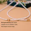 Colliers Moon Girl Natural Shell Beads Heart Choker Fashion Collier en acier inoxydable pour les femmes Copper Star Collares Para Mujer