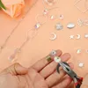 Dekoracje ogrodowe y1ub 200pcs kryształowe suncatchers wiszący żyrandol kryształy pryzmaty części