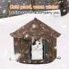 Huizen kattenhuis waterdichte outdoor winter warme huisdier kattengrot slaapbedden tent huis opvouwbaar en wasbaar voor kleine hondenpuppybenodigdheden