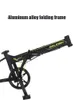 Bike bici da 20 pollici in lega di alluminio bici portatili per adulti portatili per adulti in bicicletta pieghevole per bambini Studente Y240423
