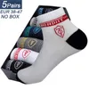 Herrstrumpor Mens Polyester Cotton Sports Socks Short Tube Summer Socks and Business Mens Lätt andningsbara basketstrumpor Eur38-47 Meias 5 par YQ240423