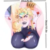 Mouse pads Pulseira repousa Joseph Joestar 3D Oppai Mouse Pad com gel de silicone de descanso de pulso Y240423