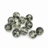 Halsketten Neuankömmling!Harz Blumeneffekt runde Perlen für handgefertigte Halskette/Ohrring -DIY -Teile, Schmuckzubehör Befunde Komponente