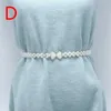 Waist Chain Belts Womens Pearl Waist Chain Korean Edition Water Diamond Pearl Decoration Belt Fashionable and Sweet Elegant Dress Elastic Belt